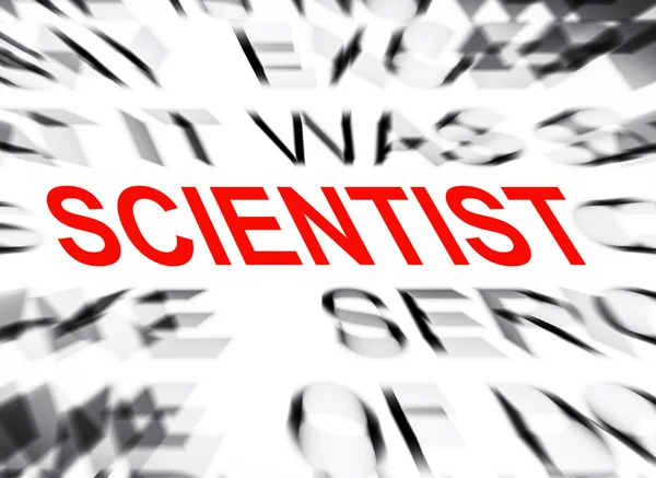 Blured text with focus on SCIENTIST — Stock Photo, Image