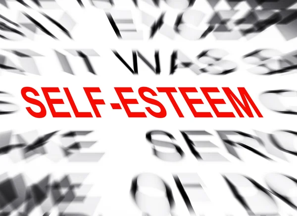 Testo blured con focus su SELF-ESTEEM — Foto Stock