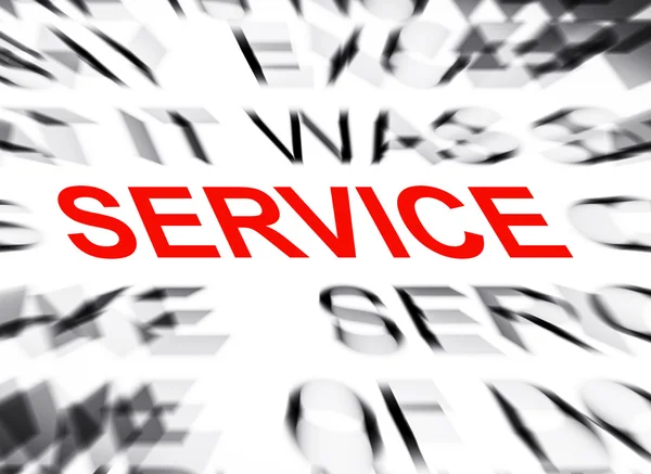 Blured tekst met focus op service — Stockfoto