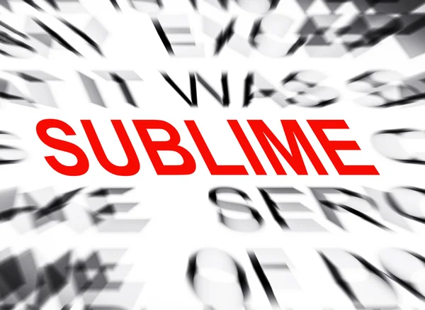 Blured text with focus on SUBLIME — Stock Photo, Image