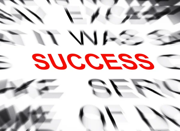 Blured text with focus on SUCCESS — Stock Photo, Image