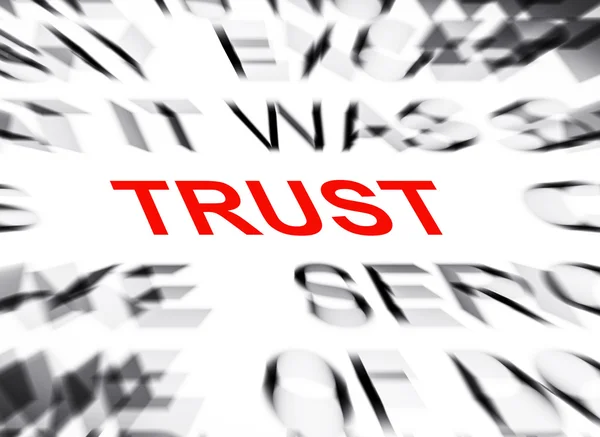 Blured text with focus on TRUST — Stock Photo, Image