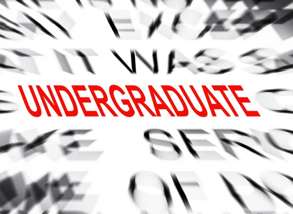 Blured text with focus on UNDERGRADUATE — Stock Photo, Image
