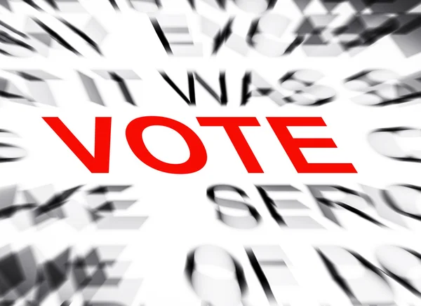 Testo sfumato con focus su VOTA — Foto Stock