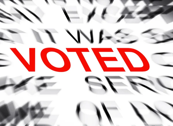 Testo blured con focus su VOTED — Foto Stock