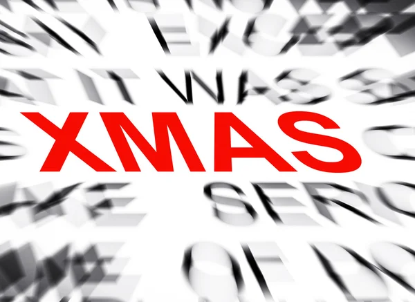 Blured text with focus on XMAS — Stock Photo, Image