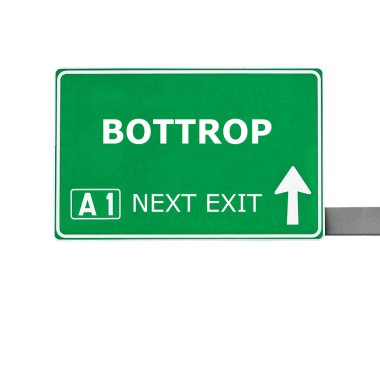 Bottrop yol işaret üzerine beyaz izole