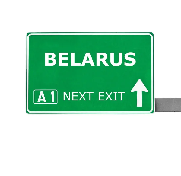 BELARUS road sign isolated on white — Stock Photo, Image