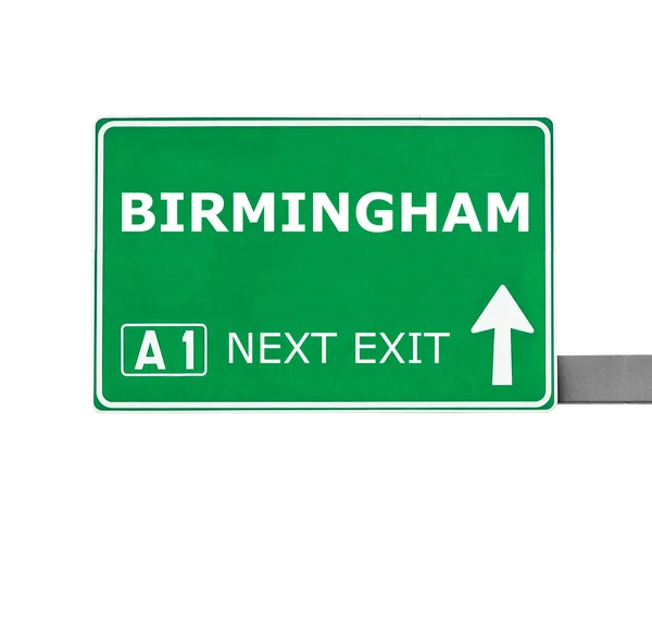 Birmingham road sign elszigetelt fehér — Stock Fotó