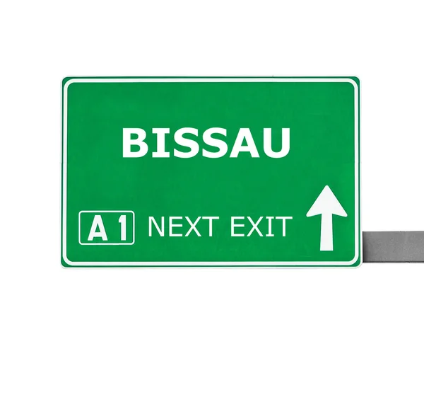 Segnaletica stradale BISSAU isolato su bianco — Foto Stock