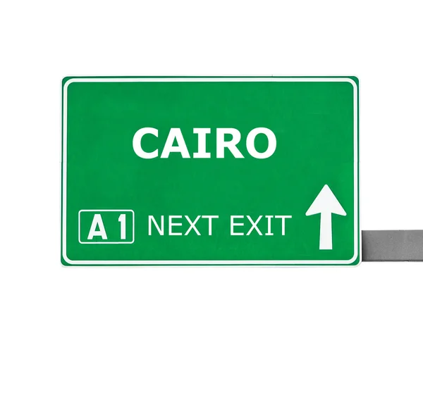 CAIRO road sign isolated on white — Stock Photo, Image