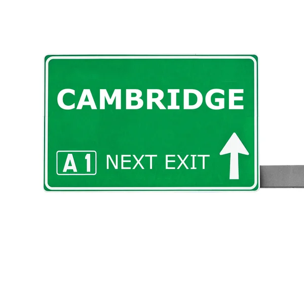 CAMBRIDGE panneau de signalisation isolé sur blanc — Photo