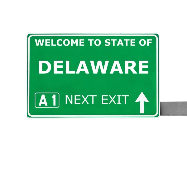 DELAWARE cartello stradale isolato su bianco — Foto Stock