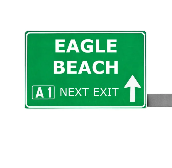Παραλία Eagle πινακίδα που απομονώνονται σε λευκό — Φωτογραφία Αρχείου