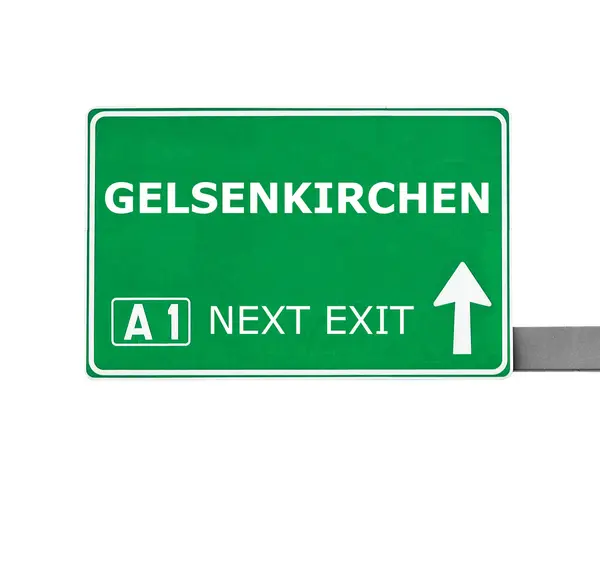 Gelsenkirchener Verkehrsschild isoliert auf weiß — Stockfoto