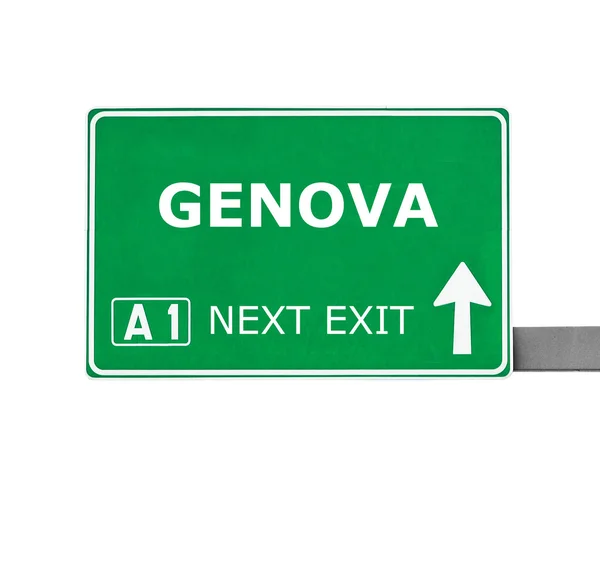 Genova verkeersbord geïsoleerd op wit — Stockfoto