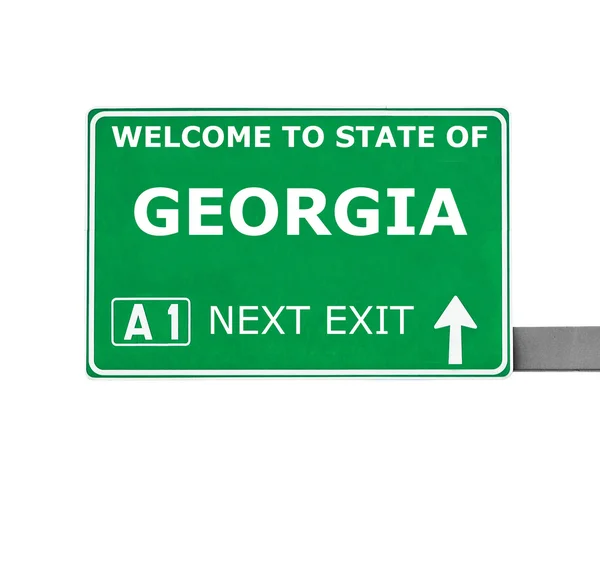 白で隔離ジョージア道路標識 — ストック写真