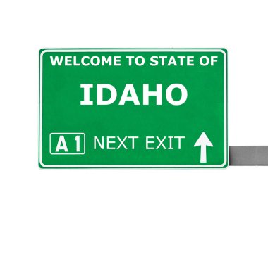Beyaz izole Idaho yol işareti