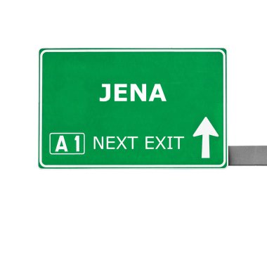 Jena yol işaret üzerine beyaz izole