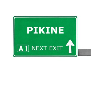 Beyaz izole Pikine yol işareti