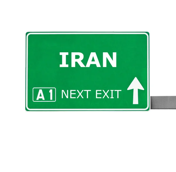 Іран дорожній знак ізольовані на білому — стокове фото