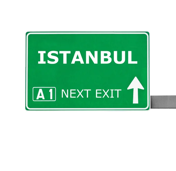 ISTANBUL road sign isolated on white — Stock Photo, Image