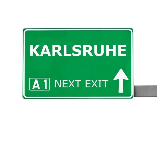 Karlsruhe útjelzési elszigetelt fehér — Stock Fotó