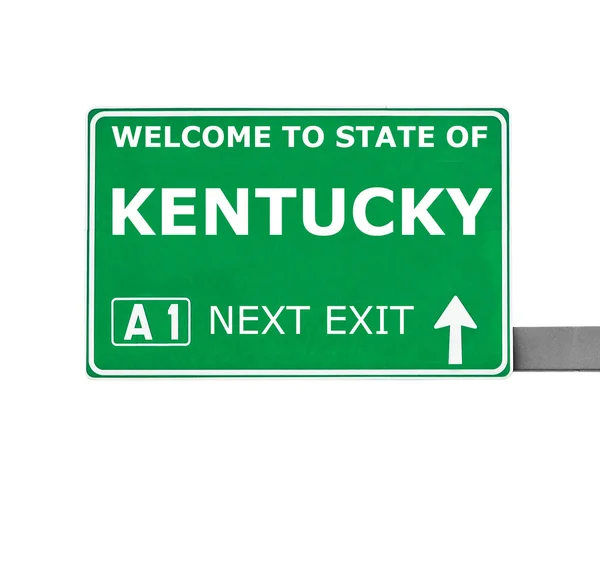 Señal de tráfico KENTUCKY aislada en blanco — Foto de Stock