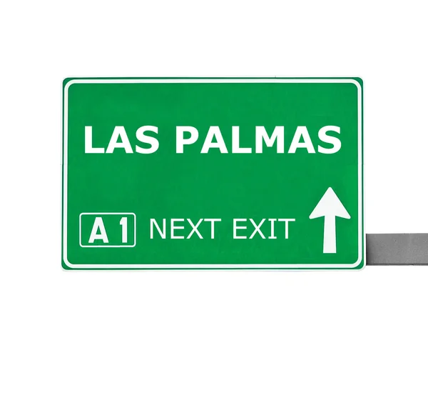 Las Palmas vägskylt isolerad på vit — Stockfoto