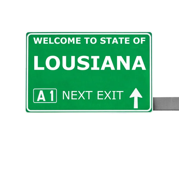 LOUSIANA road sign isolated on white — Stock Photo, Image