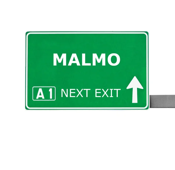 Malmö verkeersbord geïsoleerd op wit — Stockfoto