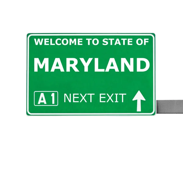 Maryland πινακίδα που απομονώνονται σε λευκό — Φωτογραφία Αρχείου