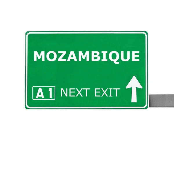 MOZAMBIQUE road sign isolated on white — Stock Photo, Image