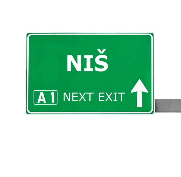 NIS dopravní značka izolované na bílém — Stock fotografie