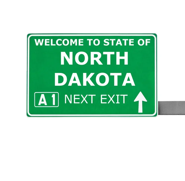 NORTH DAKOTA дорожный знак изолирован на белом — стоковое фото