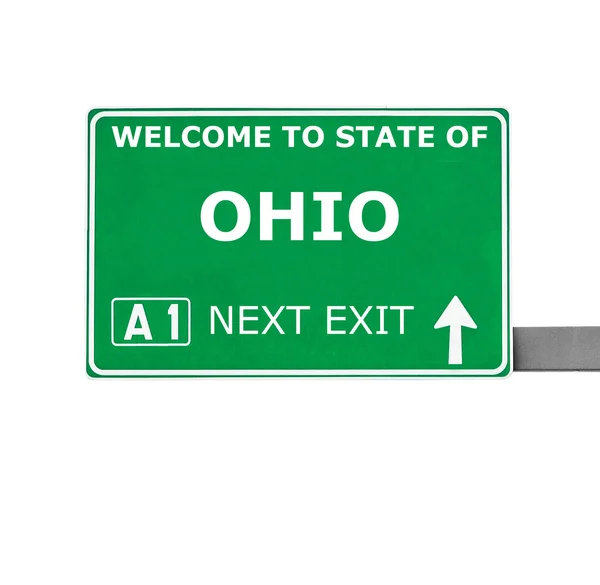 Ohio vägskylt isolerad på vit — Stockfoto
