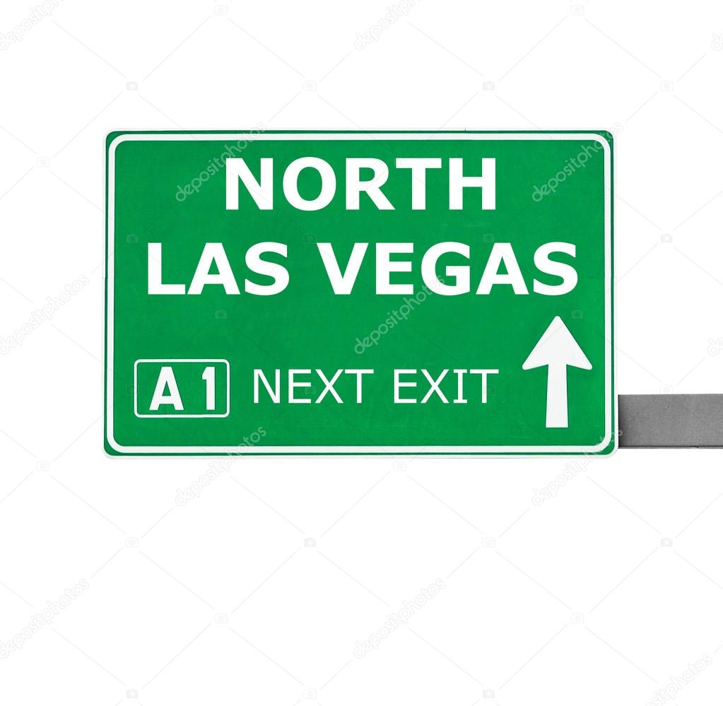 NORTH LAS VEGAS road sign isolated on white