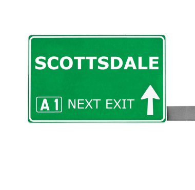 SCOTTSDALE road sign isolated on white clipart
