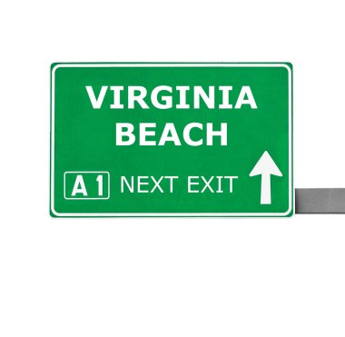 Virginia Beach yol işaret üzerine beyaz izole