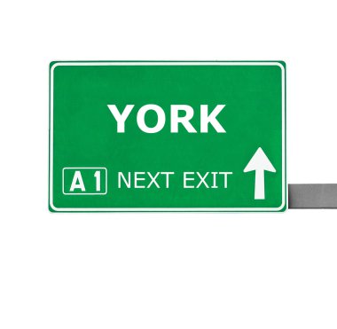 York yol işaret üzerine beyaz izole