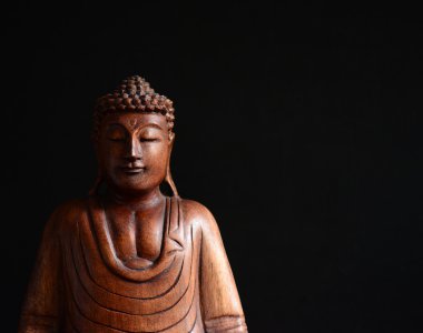 Buda portre koyu arka plan