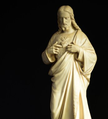 İsa İsa heykeli siyah arka plan