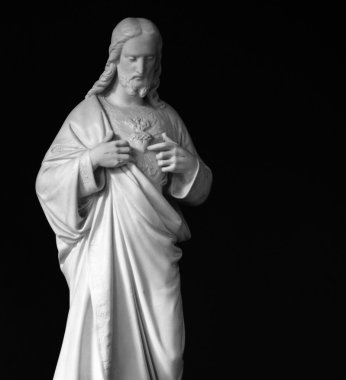 İsa İsa heykeli siyah arka plan