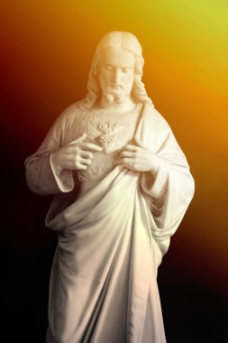 İsa İsa heykeli güneş ışını ile