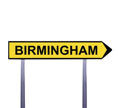 Beyaz - Birmingham izole kavramsal ok işareti