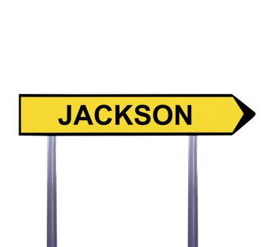 Beyaz - Jackson izole kavramsal ok işareti