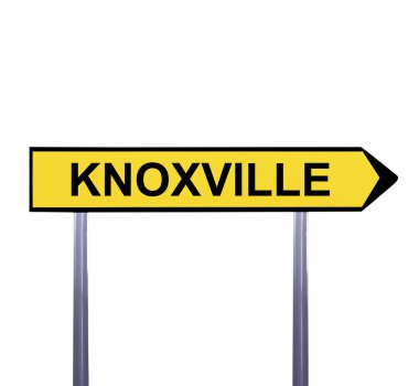 Beyaz - Knoxville izole kavramsal ok işareti