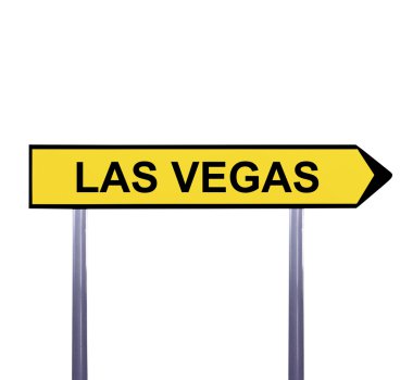 Beyaz - Las Vegas izole kavramsal ok işareti