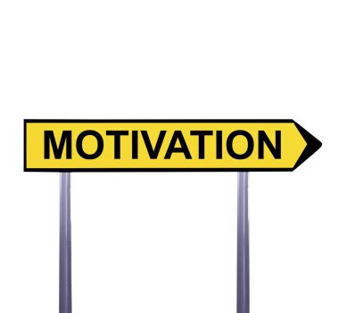 Beyaz - motivasyon izole kavramsal ok işareti