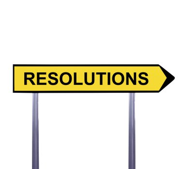 Beyaz - kararları izole kavramsal ok işareti